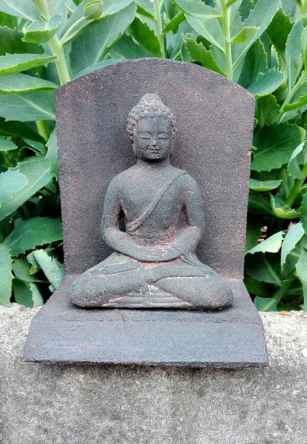 Borobudur Buddha met achtergrond
