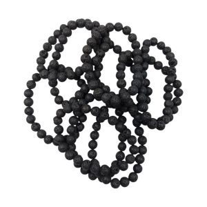 Kogelarmband Lavasteen