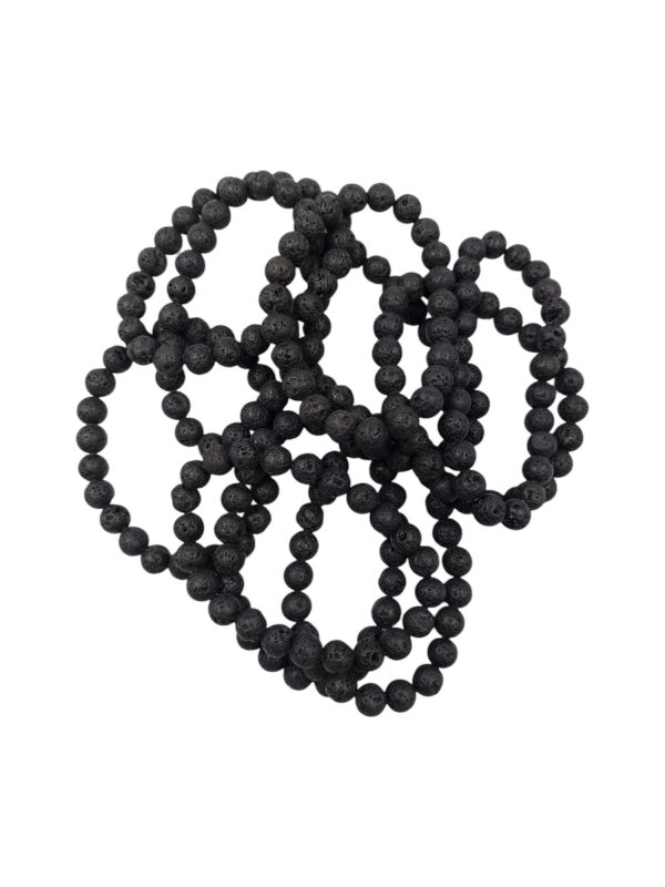Kogelarmband Lavasteen